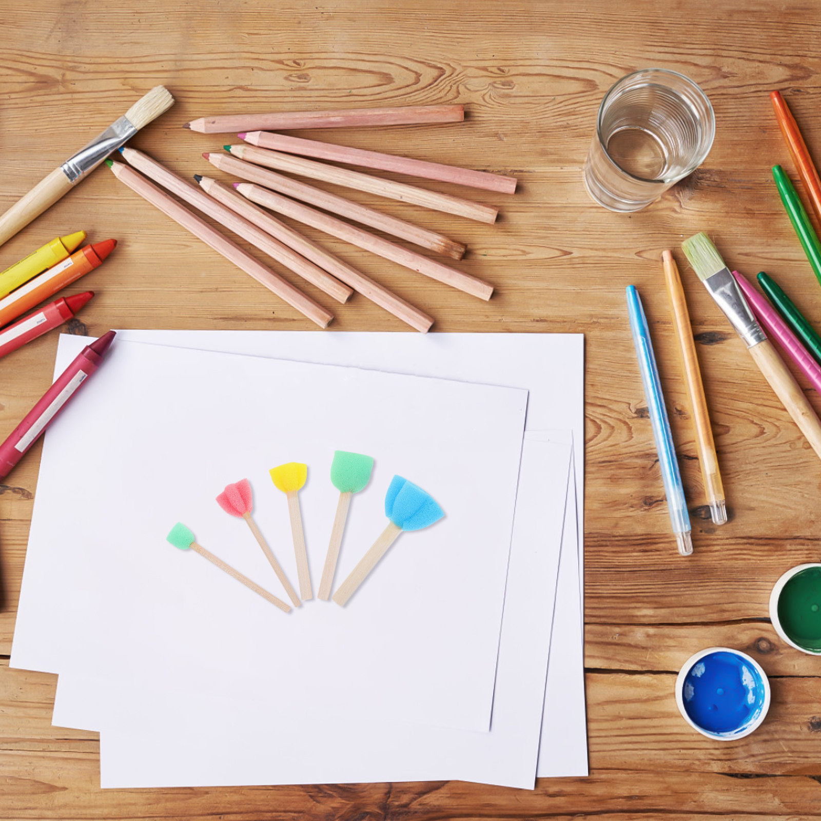 Art Craft Doodle - 5Pcs Kids Sponge Brush Set Painting