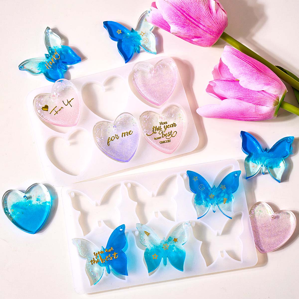 Art Craft Model - Six-hole with Holes Earring Silicone Mold