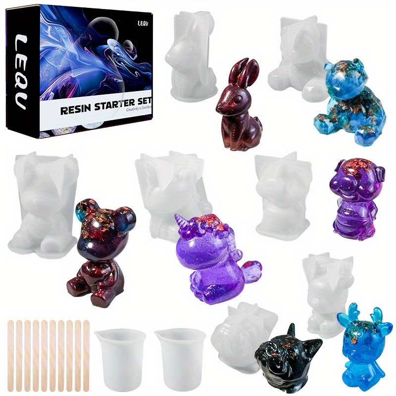 Art Craft Model - 19pcs Resin-Made Mold Set, Suitable for