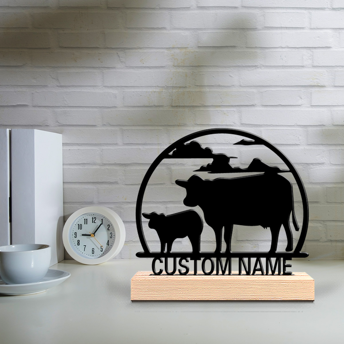 Art Craft Us - 1pc Fashion Cow Customizable Name Metal
