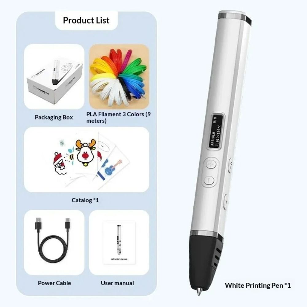 Art Craft Doodle - Professional OLED Display 3D Printing Pen