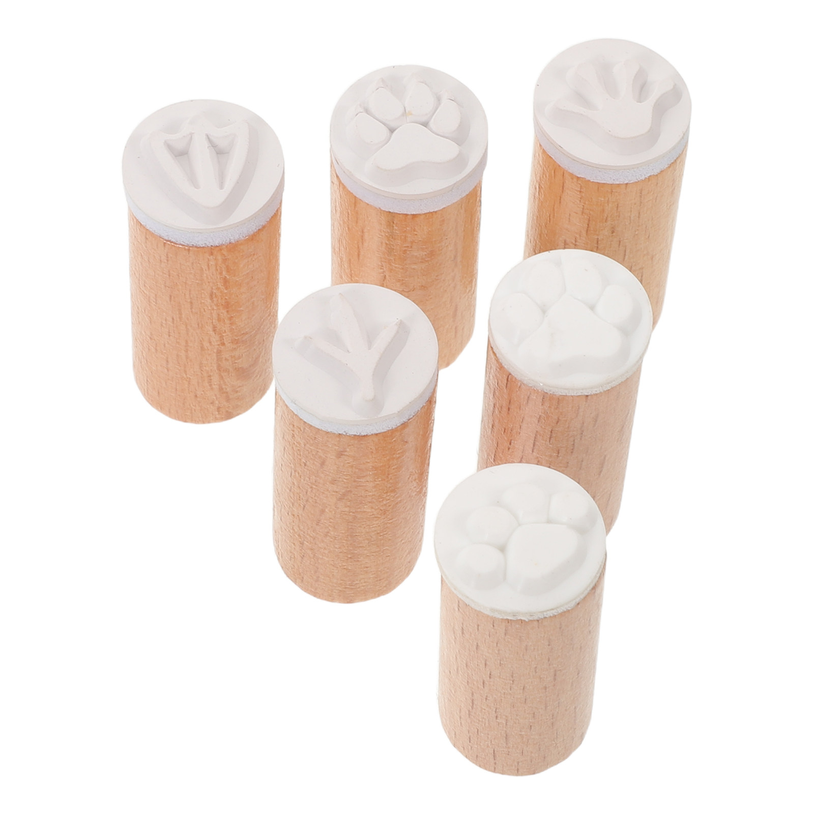 6Pcs Wooden Animal Footprint R - đánh giá và giá Art Craft Journal