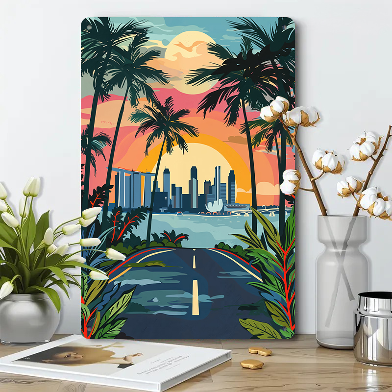 Tropical Sunset Singapore Skyl - đánh giá và giá Art Craft Definition