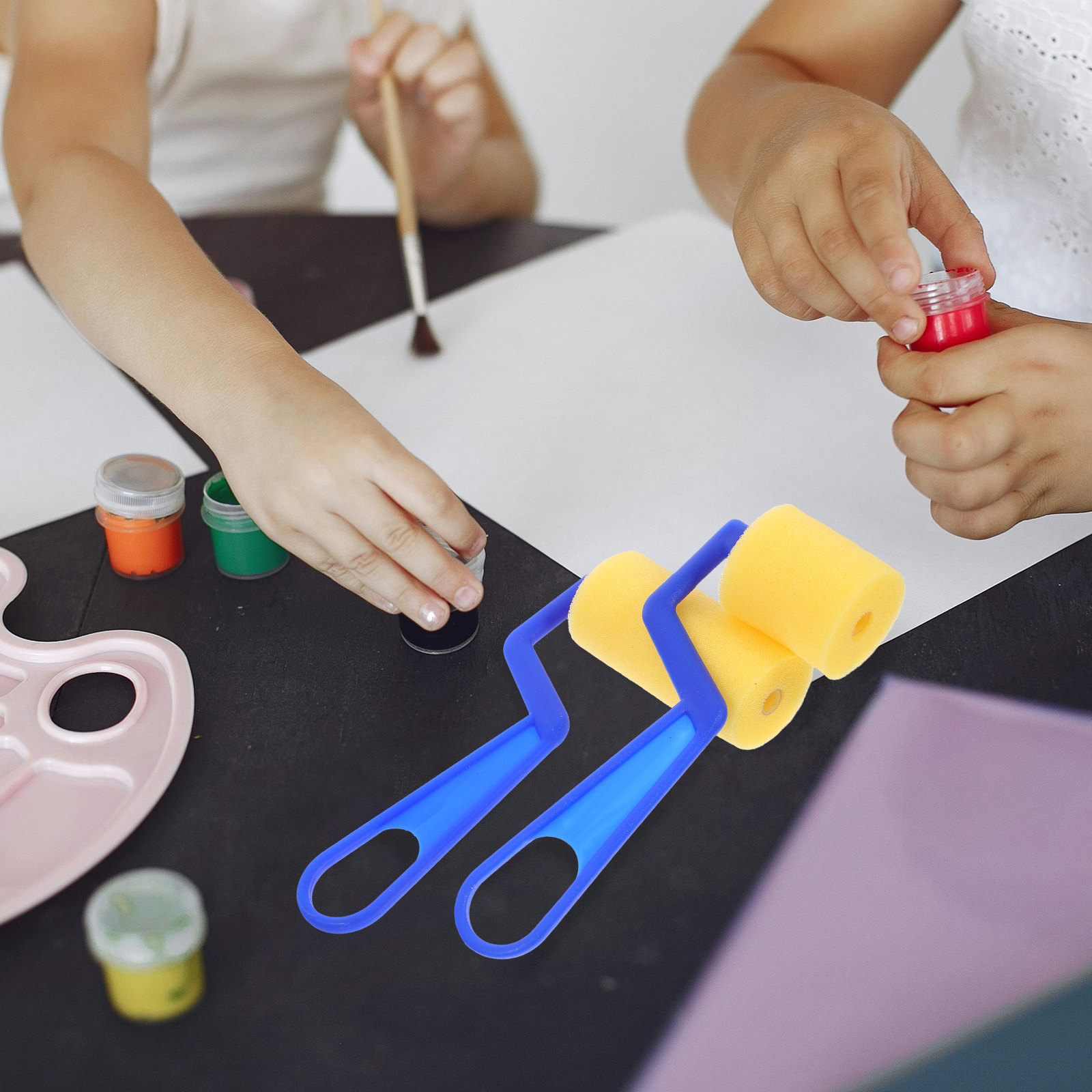 2Pcs Kids Painting Sponge Brus - đánh giá và giá Art And Craft With Paint