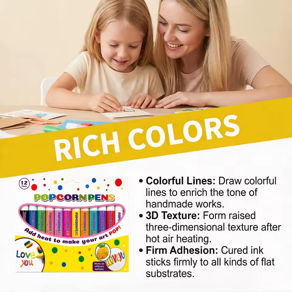 Puffy Popcorn Pen Set, Smooth  - đánh giá và giá Art Craft Journal