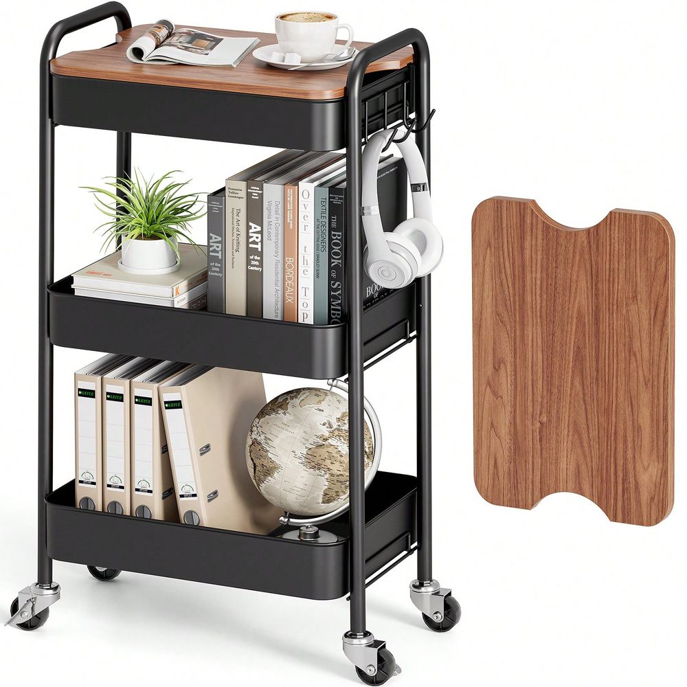 3Tier Rolling Cart, Metal Util - đánh giá và giá Art Craft Organizer