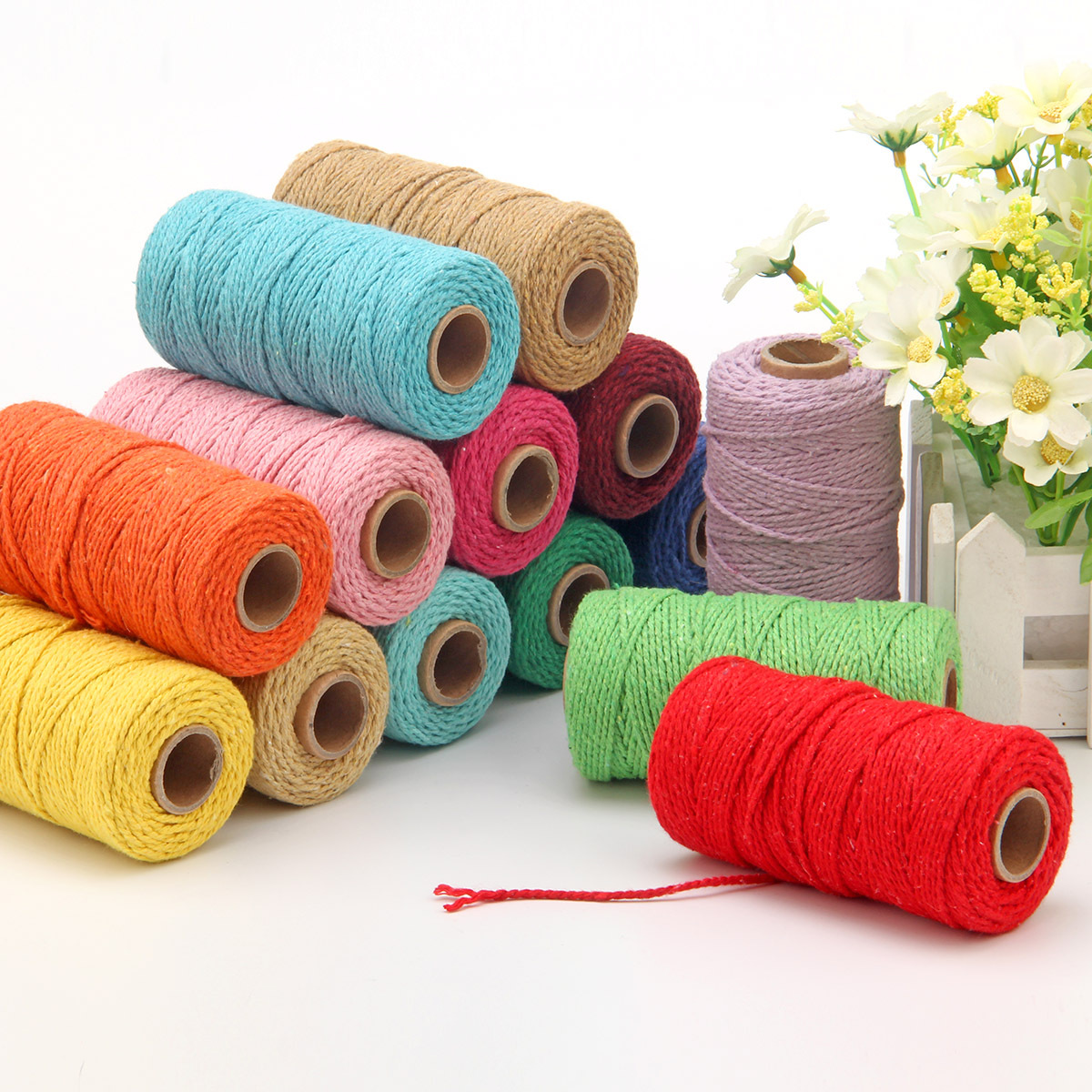 2Mm Dây Xoắn Dây 100% Cotton D - đánh giá và giá Macrame Cord Cotton