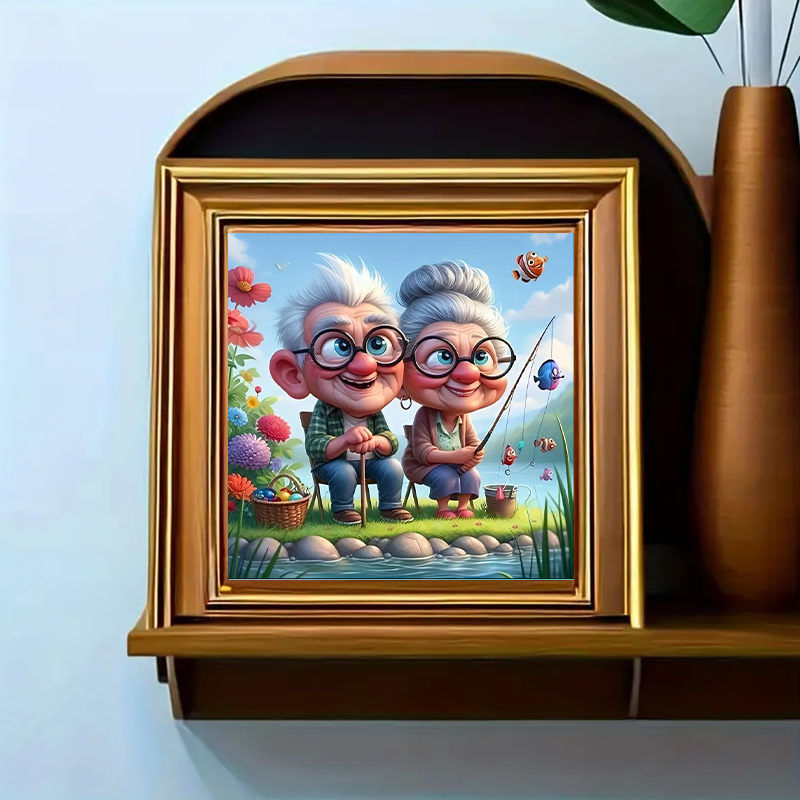 Grandparents Fishing Diamond P - đánh giá và giá Art Craft Website