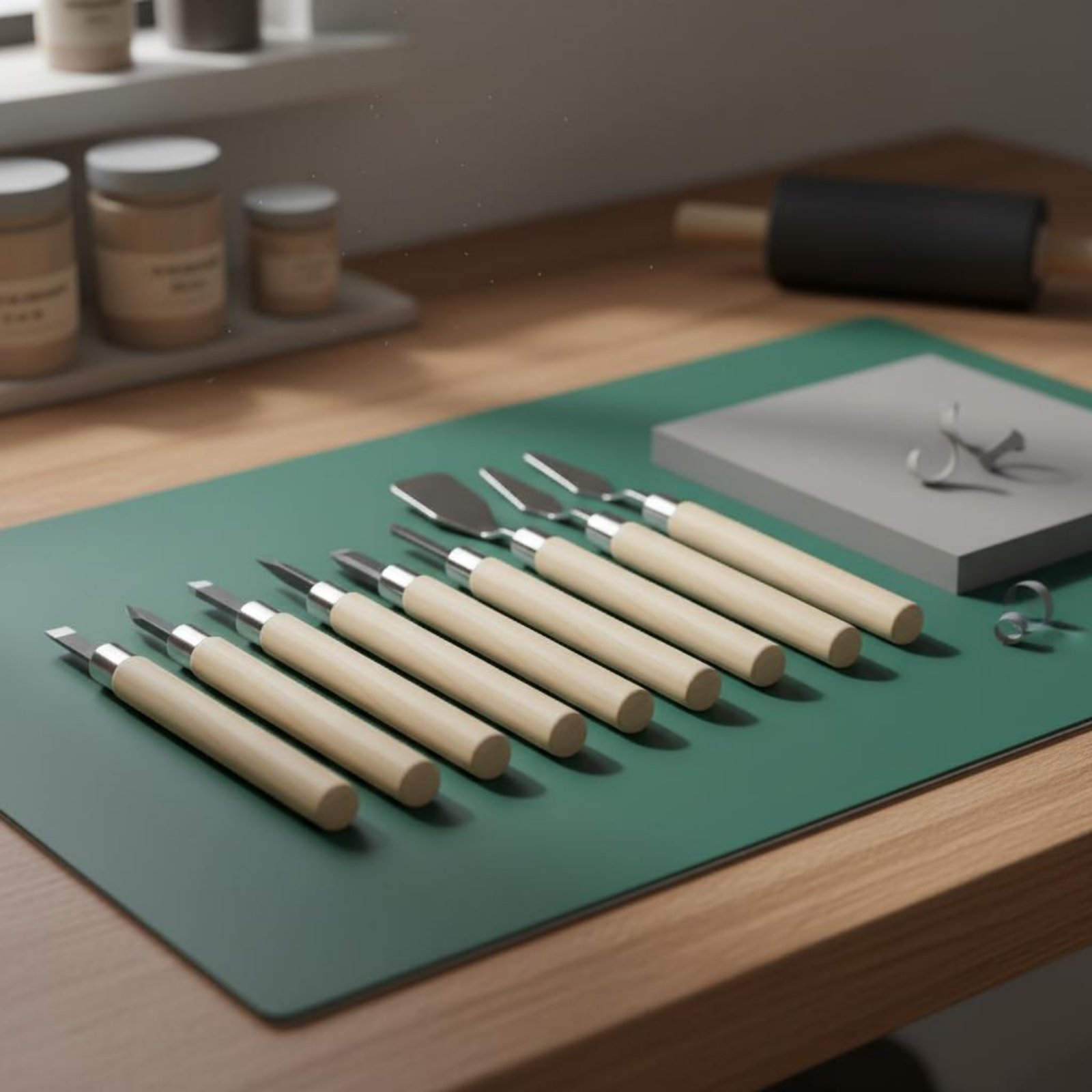 9 Pieces Linoleum Carving Kit  - đánh giá và giá Linocut Carving Tool