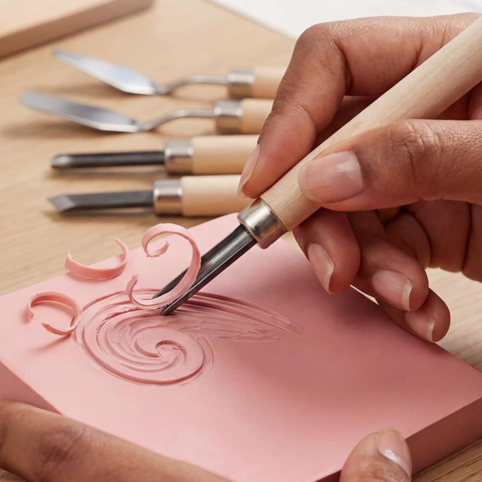 9 Pieces Linoleum Carving Kit  - đánh giá và giá Linocut Carving Tool