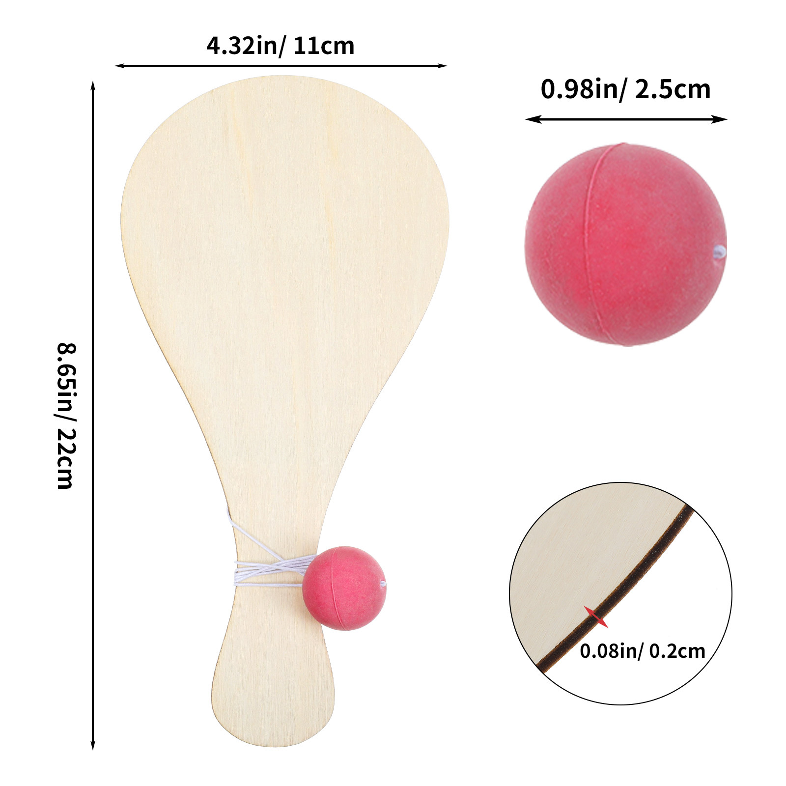 10Pcs Blank Wooden Paddle Ball - đánh giá và giá Art Craft Doodle