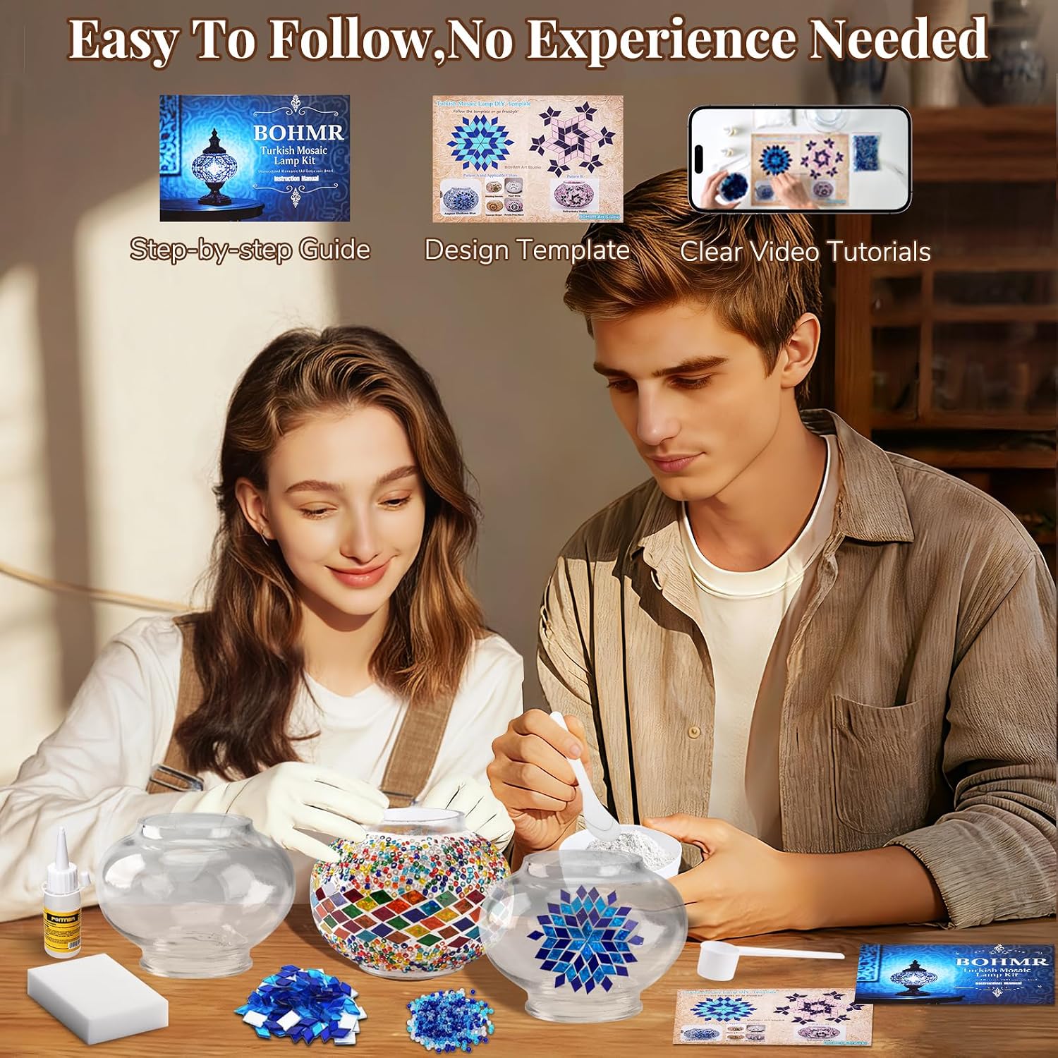 DIY 3 Globe Turkish Mosaic Lam - đánh giá và giá Art Craft Us