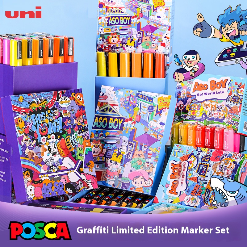 UNI POSCA Graffiti Limited Mar - đánh giá và giá Art Craft Doodle