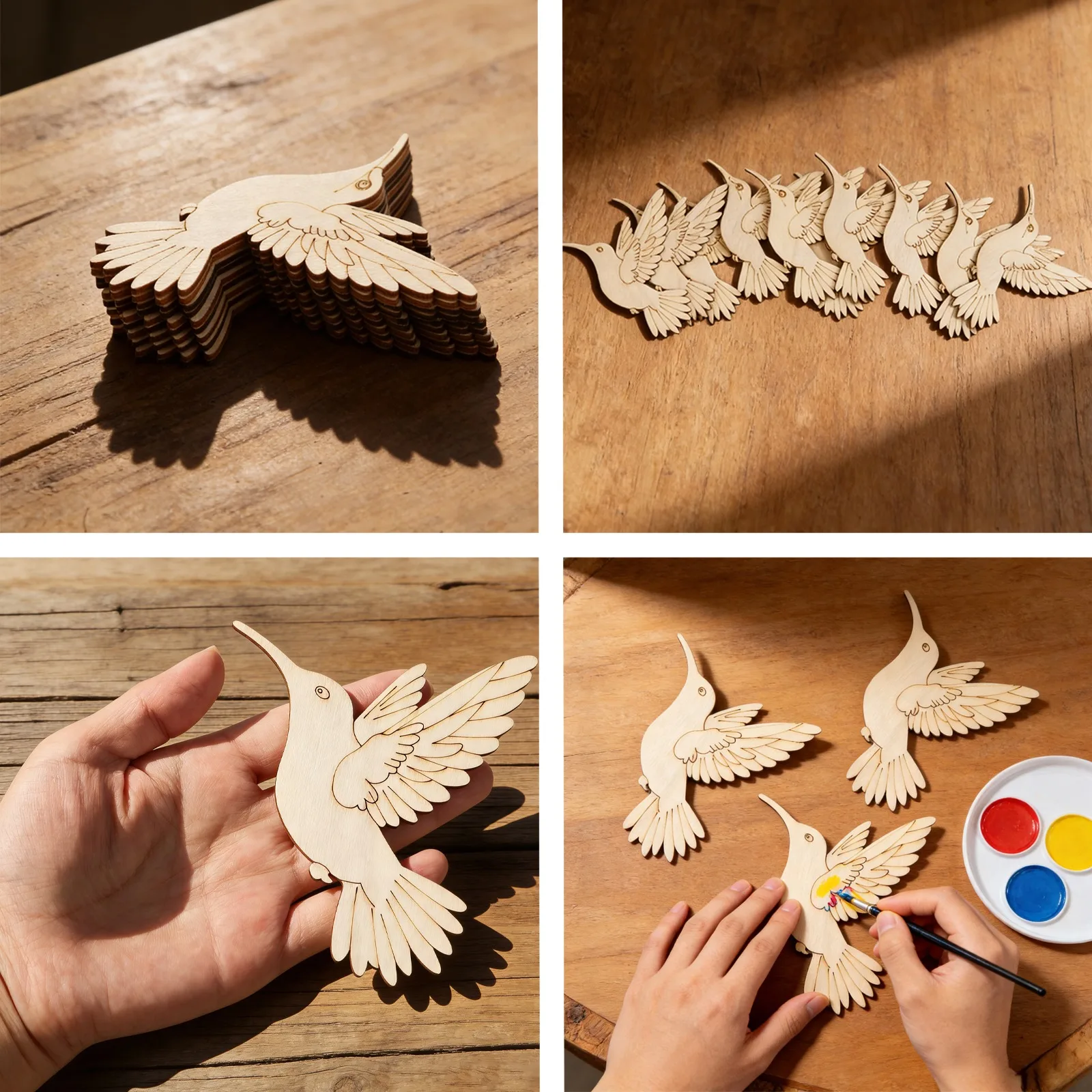 10pcs Unfinished Wood Animal B - đánh giá và giá Art Craft Us