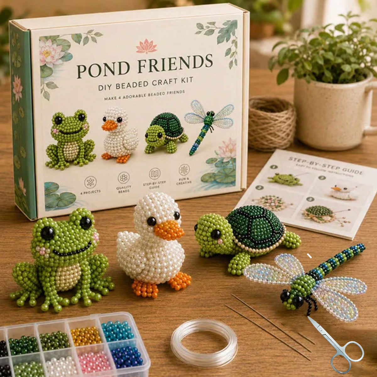 Mini 3D Beaded Animal DIY Kit, - đánh giá và giá Art Craft Website