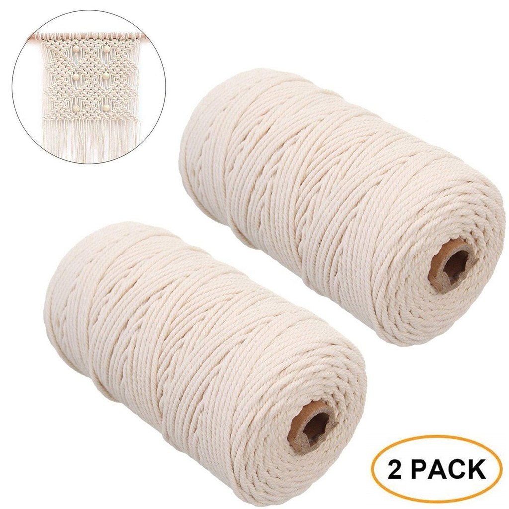 Macrame Rope 2mm 200M Natural  - đánh giá và giá Macrame Cord Cotton