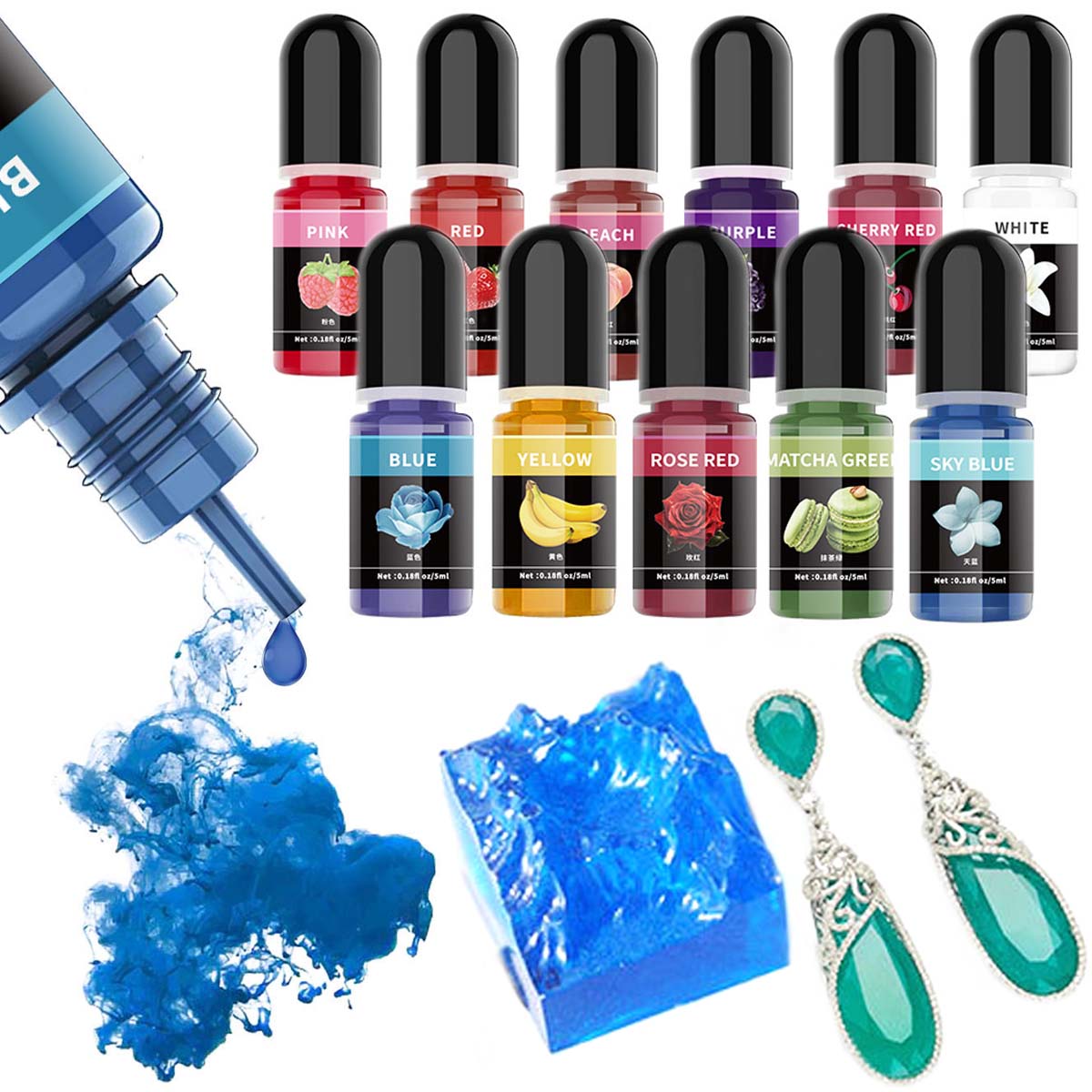 5ml/Bottle Epoxy Resin Pigment - đánh giá và giá Resin Pigment Powder
