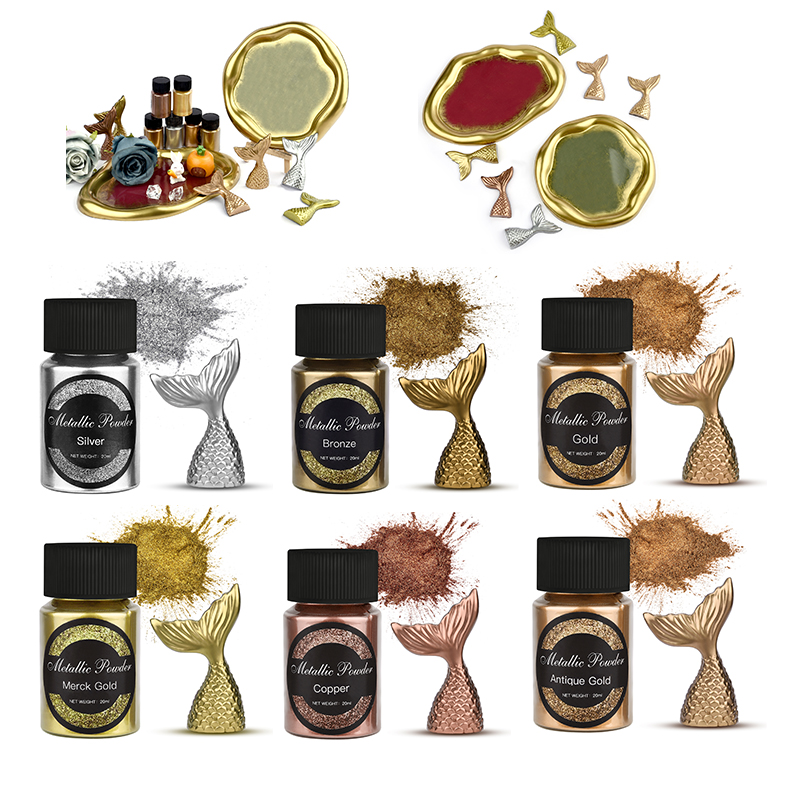 20ml/Bottle Metallic Glitter P - đánh giá và giá Resin Pigment Powder